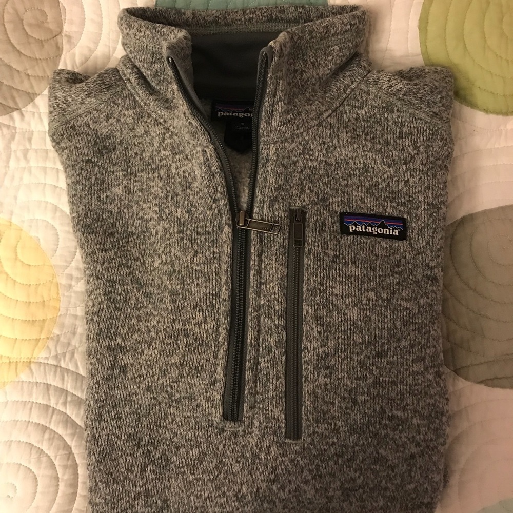 Mens Small Grey Patagonia Quarter Zip Pullover